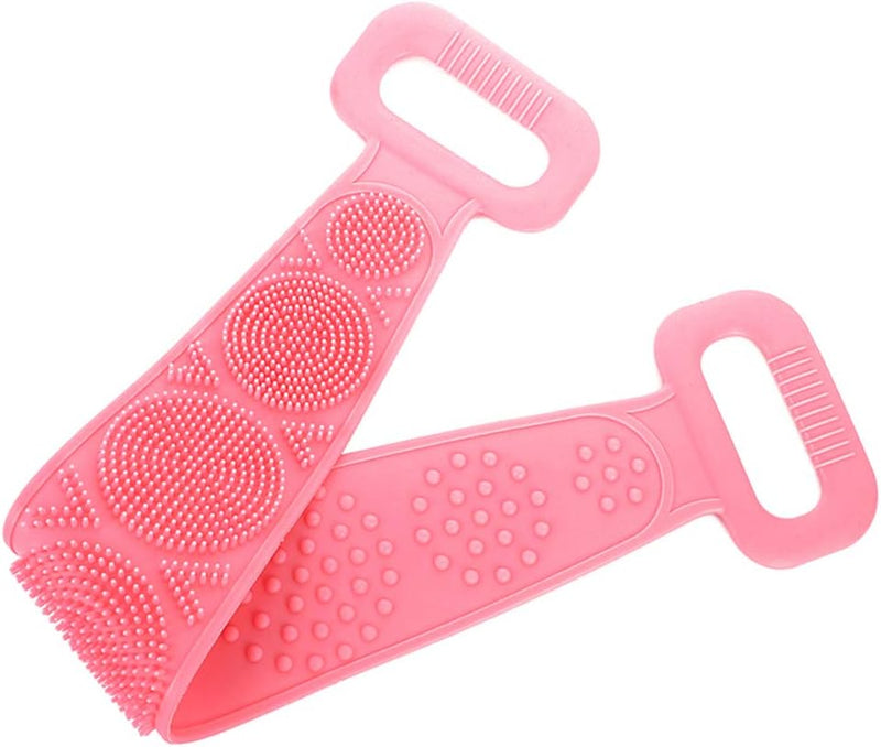 7274 Low Quality Bath Body Brush Towel Eco-friendly Back Scrubber Shower Brush Silicone Bath Body Brush Towel Body Cleaning Bathroom Shower Strap