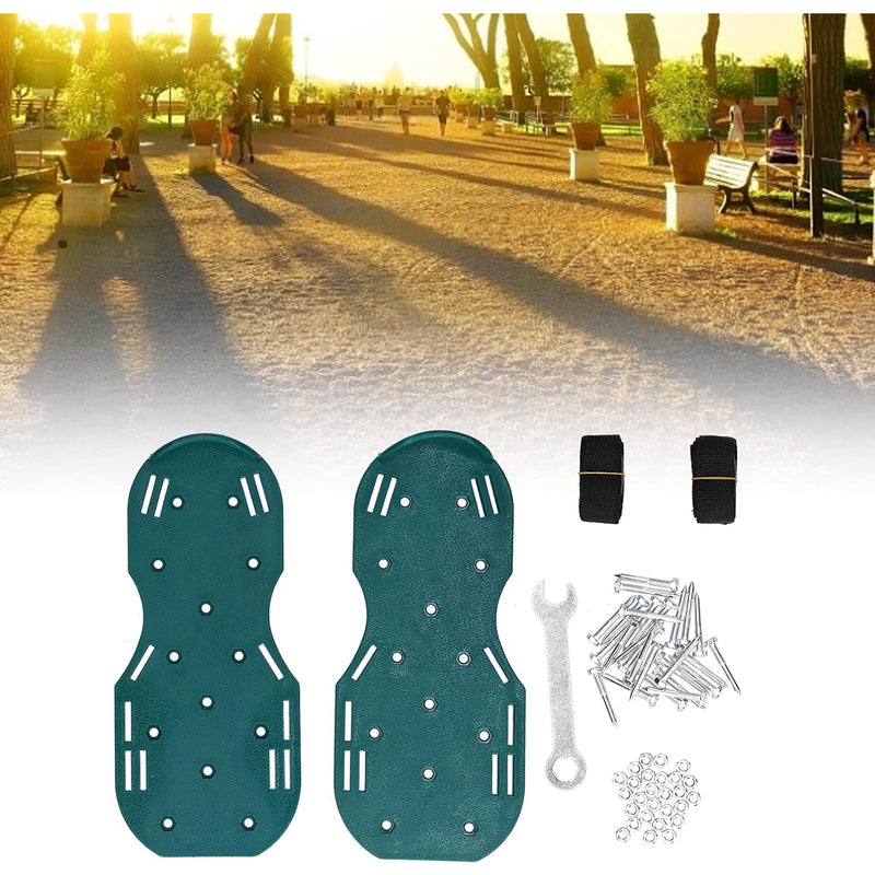 8502 Lawn Aerator Sandals Garden Grass Aerator Spiked Sandals Green Studded Shoes For Yard Patio Garden Excavation