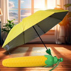 Vegetable Shaped Folding Umbrella Plastic Case Creative Fashion Folding Mini Sun Shade Rain Umbrella Unique Umbrella Sun  Uv Protection Cute Design (1 Pc)