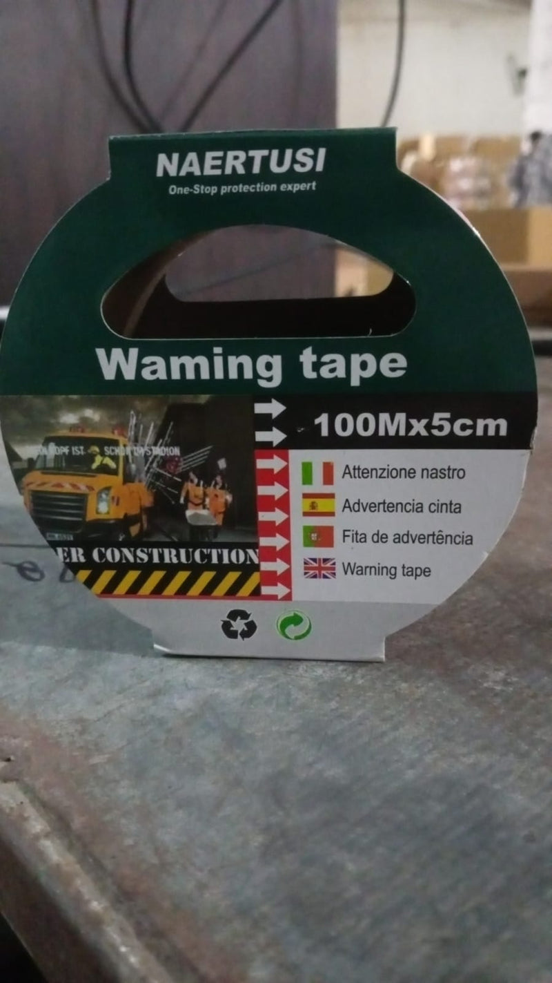 Safety Warning Tape Construction Barrier Tape Non-adhesive (100mx5cm)