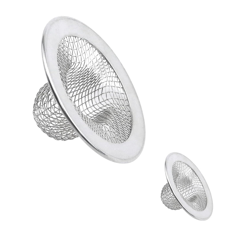 Stainless Steel Kitchen Sink Strainer (2 Pc Set)