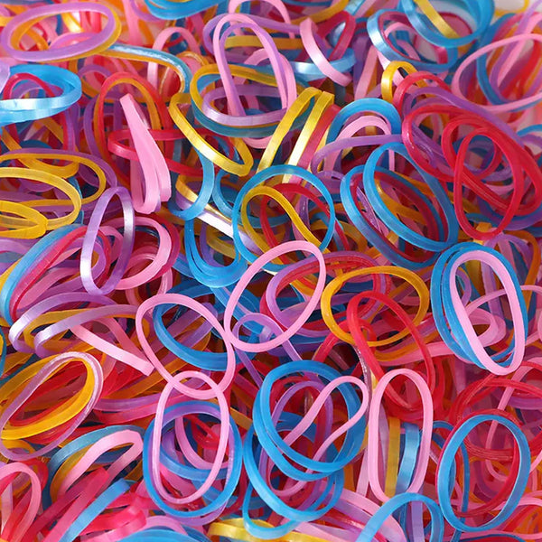 4357 Rubber Band For Officehome And Kitchen Accessories Item Products Elastic Rubber Bands Flexible Reusable Nylon Elastic Unbreakable For Stationery School  Multicolor (1 Inch 50 Gm)