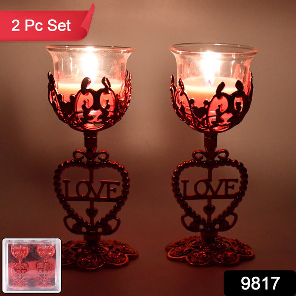 Tea Lights Holder Candle Stand (2 Pc Set)