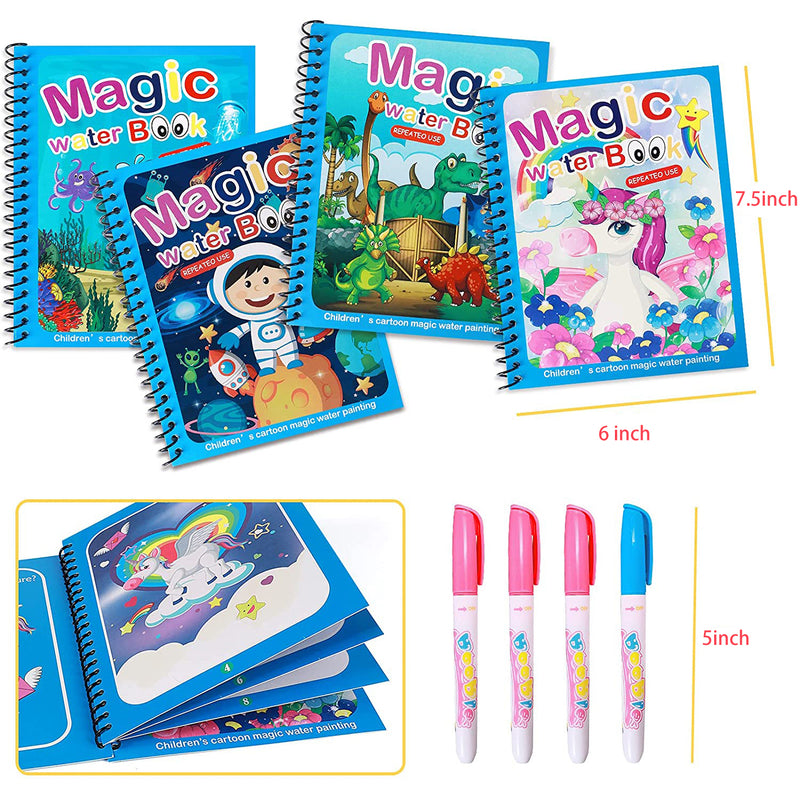 8091 Magic Water Quick Dry Book Water Coloring Book Doodle With Magic Pen Painting Board