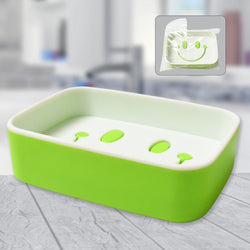 14500 Portable Travel Home Box Cute Cartoons Smile Face Container Draining Holder Soap Dish