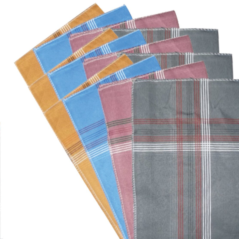 1532 Mens King Size Formal Handkerchiefs For Office Use - Pack Of 12