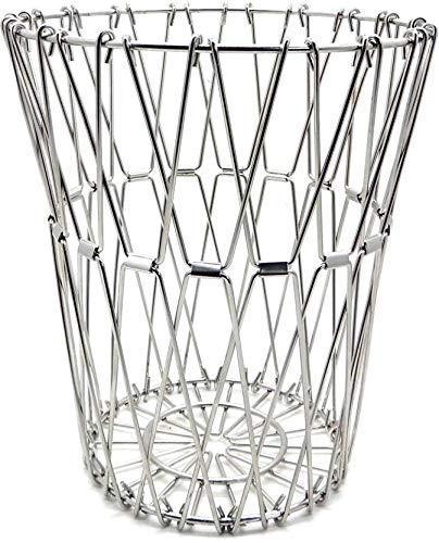 3040 Multipurpose Fruit Basket Stainless Steel Wire Bowl Foldable Basket For Vegetable  Fruits  Dining