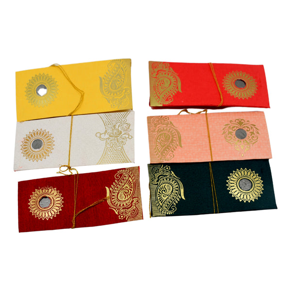 7652 Wedding Gift Envelopes Pack Of 10 Pcs With Coin Money Cash Gift Cover Shagun Birthday Marriage Baby Shower Anniversary Money Envelope Lifafa Envelope Multicolor Premium Envelope (10 Pcs Set)