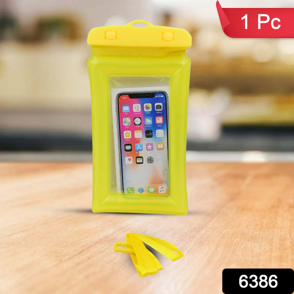 6386 Waterproof Pouch Zip Lock Mobile Cover Under Water Mobile Case For All Type Mobile Phones