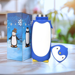 Penguin Water Bottle Penguin Cartoon Water Bottle Funny Travel Mug Insulated Inner Glass Vacuum Water Bottle