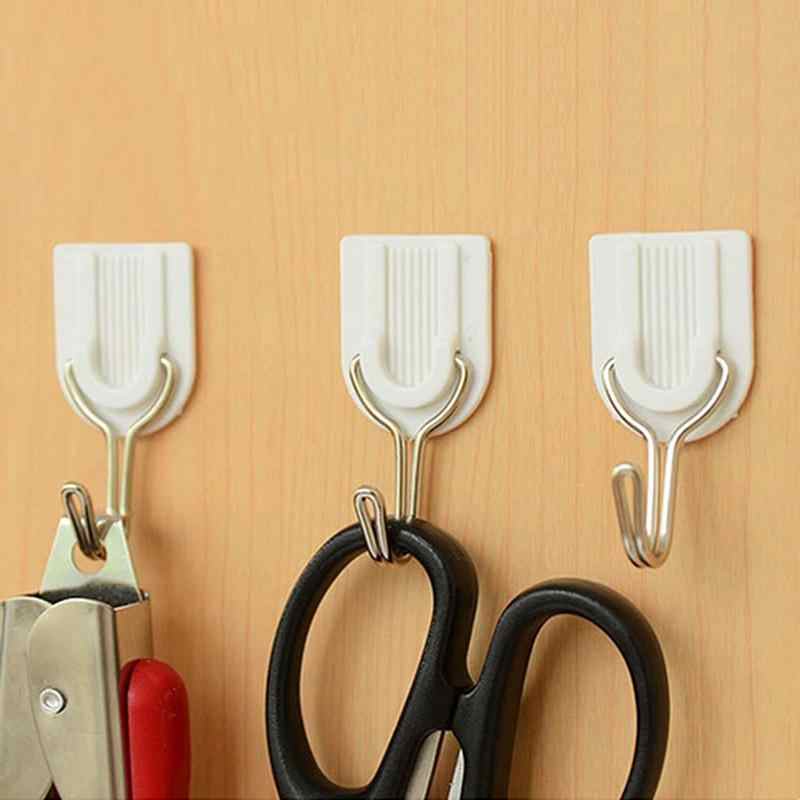 1627 Adhesive Sticker Abs Plastic Hook Towel Hanger For Kitchenbathroom