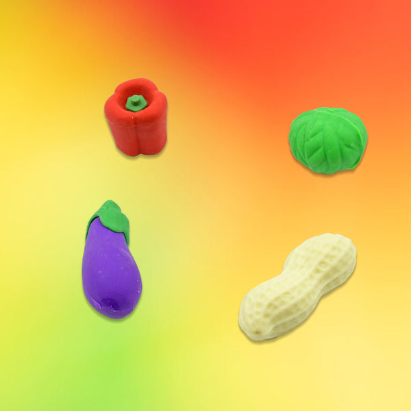 Mini Cute Vegetables And Fruits Erasers Or Pencil Rubbers For Kids 1 Set Fancy  Stylish Colorful Erasers For Children Eraser Set For Return Gift Birthday Party School Prize3d Erasers  (4 Pc Set)