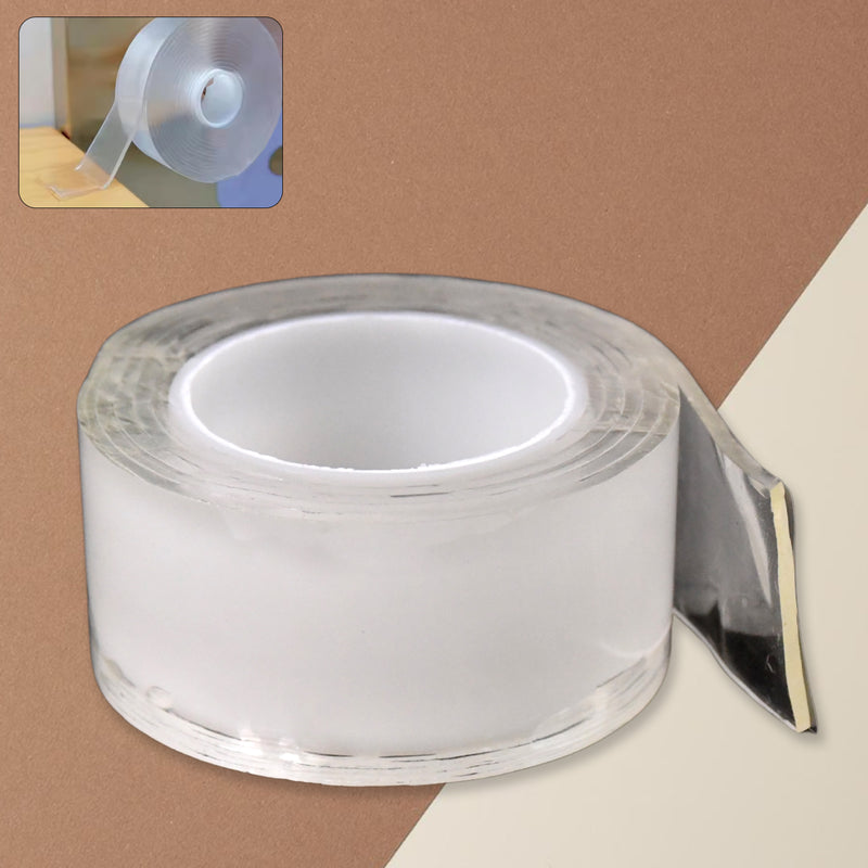 Sticky Double Sided Tape Washable Adhesive Tape Reusable (5.53 Cm  1 Pc)