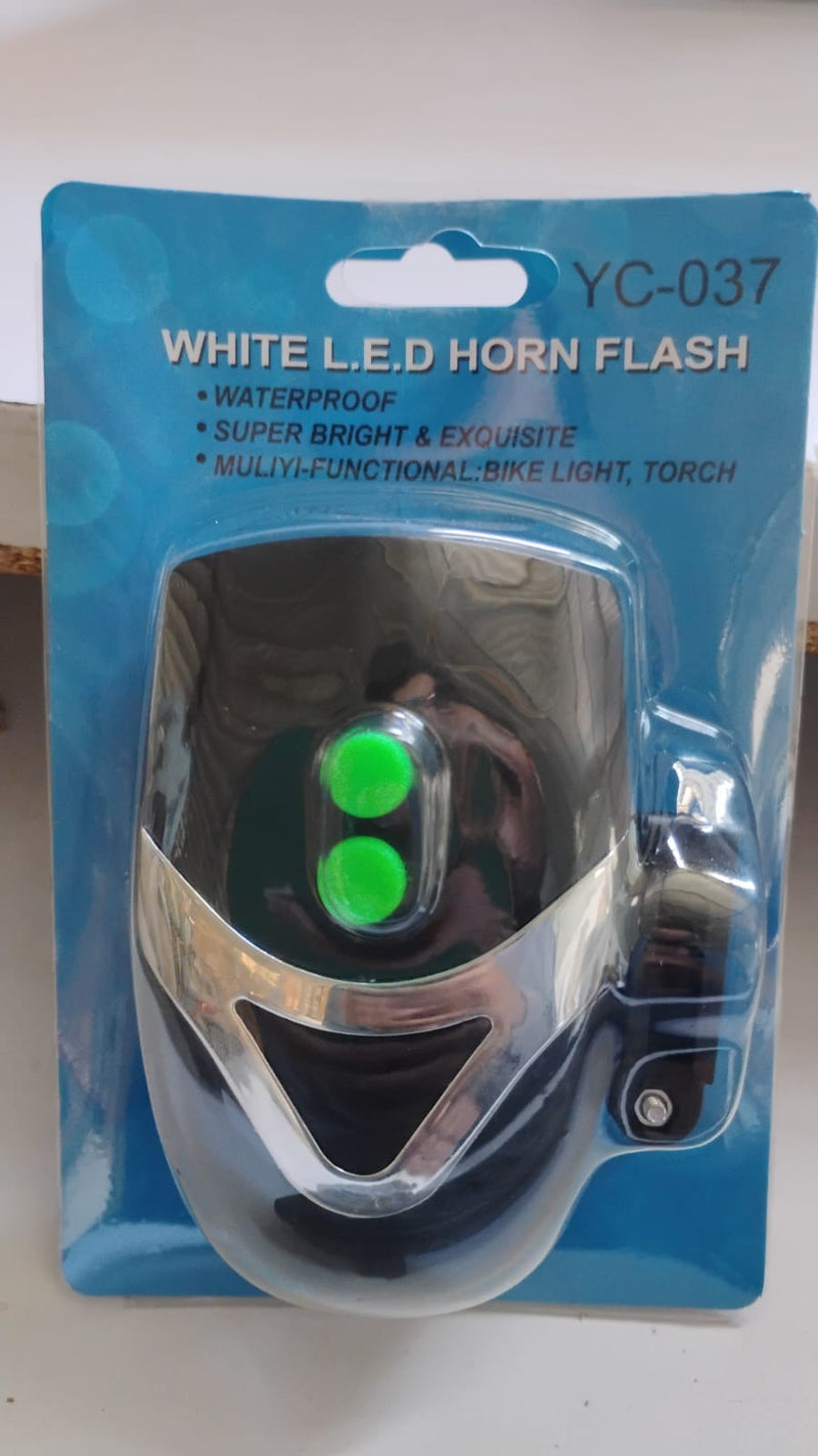 Bicycle 3 Led White Headlight Lamp (1 Pc  Battery Not Included)