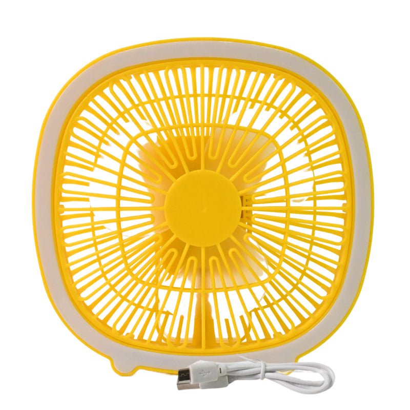 Usb Portable Mini Desk Fan With Light (1 Pc)