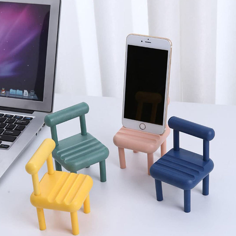 8854 Mobile Phone Holder Mini Chair Cell Phone Stand Portable Smartphone Dock Cellphone Holder For Desktop Design Compatible With All Mobile Phones (1 Pc)