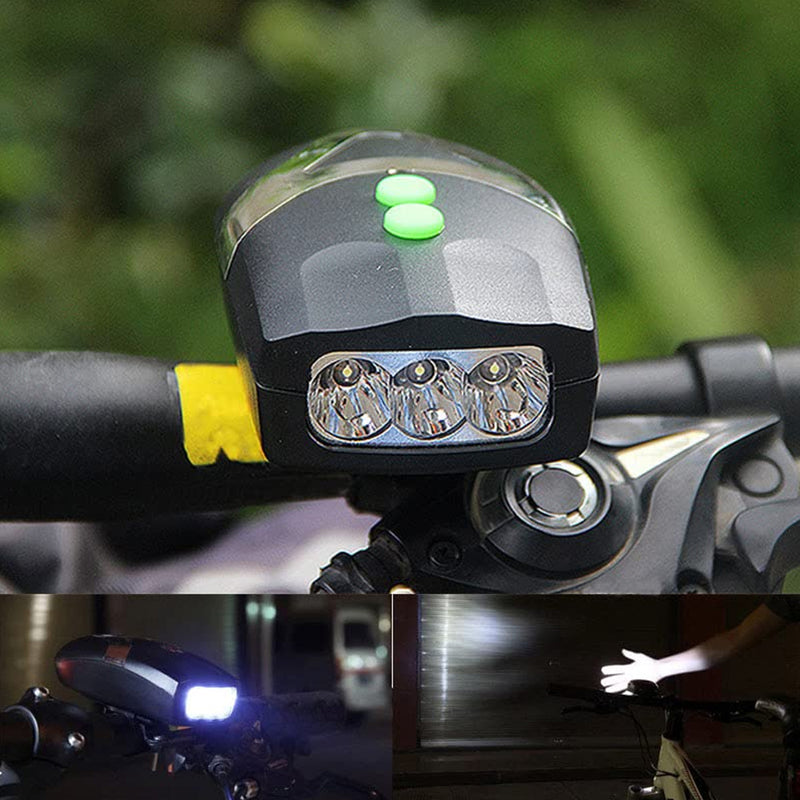 Bicycle 3 Led White Headlight Lamp (1 Pc  Battery Not Included)