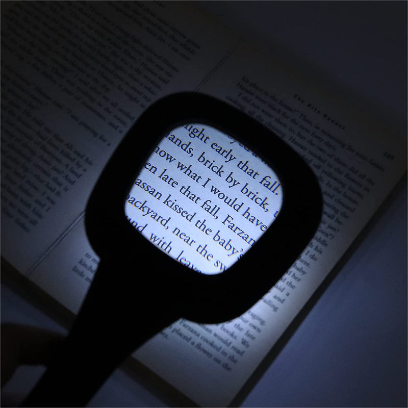 1607 Handheld Magnifying Glass 6 Led Illuminated Lighted Magnifier For Seniors Reading Soldering Inspection Coins Jewelry Exploring