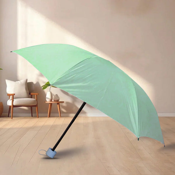 8564 3 Fold Manual Open Umbrella  Windproof Sunproof  Rainproof With Sturdy Steel Shaft  Easy To Hold  Carry  Umbrella For Women Men  Kids (1 Pc)