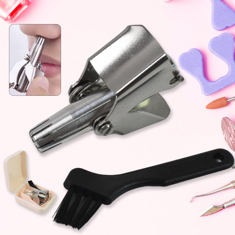 Nose Hair Clipper Stainless Steel Hair Remover (1 Pc  With Brush  Plastic Case)