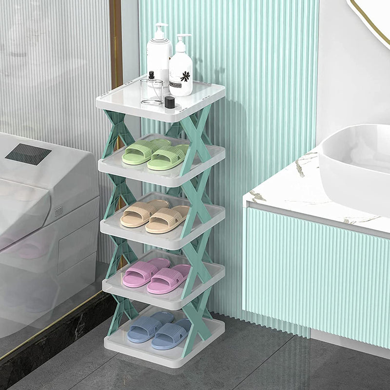 9065  5 Tier Shoes Stand Shoe Tower Rack Suit For Small Spaces Closet Small Entryway Easy Assembly And Stable In Structure Corner Storage Cabinet For Saving Space