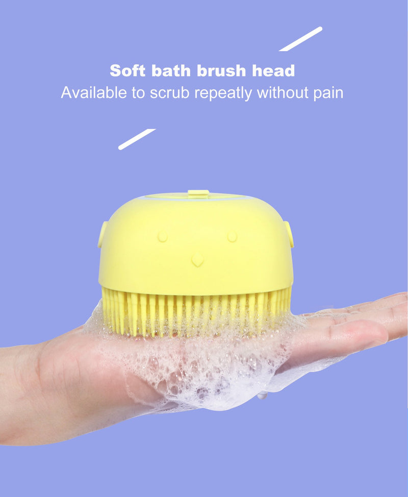 1348b Silicone Massage Bath Body Brush With Shampoo Dispenser