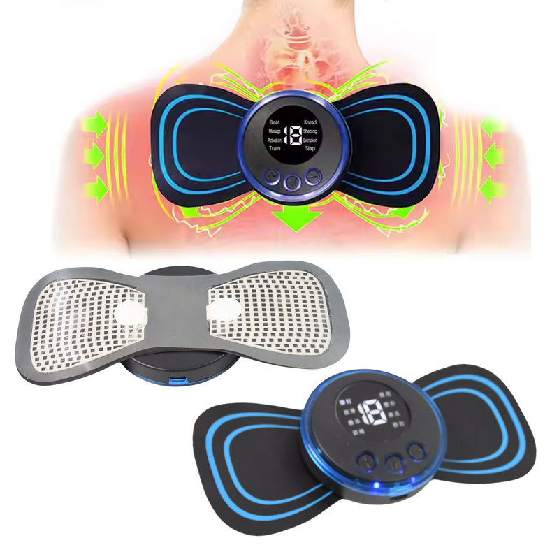 Butterfly Electric Neck Massager Cordless Full Body Massage With Remote Controller (1 Pc)