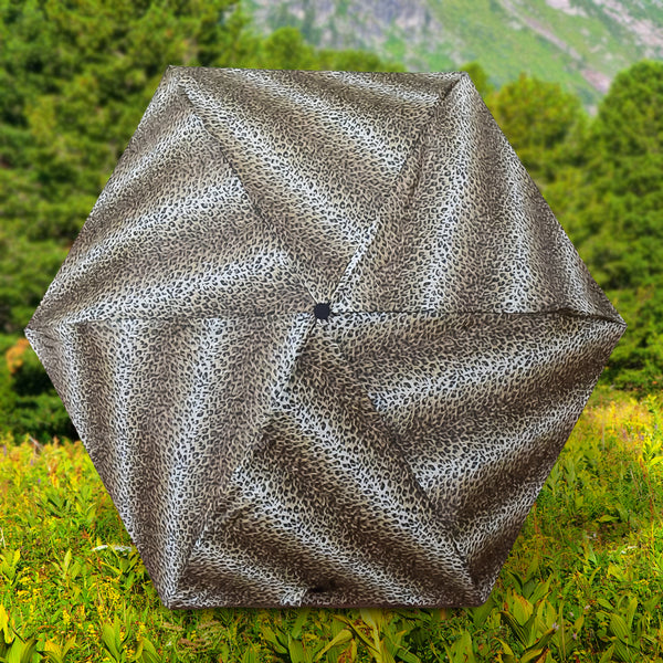 Leopard Shape 3-fold Sun  Rain Protective Foldable Umbrella (1 Pc)