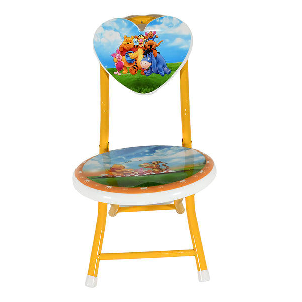 17761 Heart Shape Kids Chair Cartoon Printed Foldable Kids  Children Folding Chair For Playrooms Schools Daycares And Home. Metal And Fibre Body Picnic Beach Camping Chair (1 Pc)