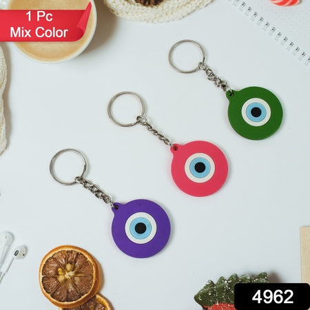 Evil Eye Rubber  Silicone Keychain (1 Pc  Mix Color)