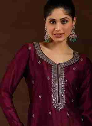 Silk Kurta set with organza dupatta