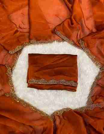 Trendy party wear lace border saree