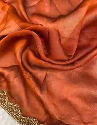 Trendy party wear lace border saree