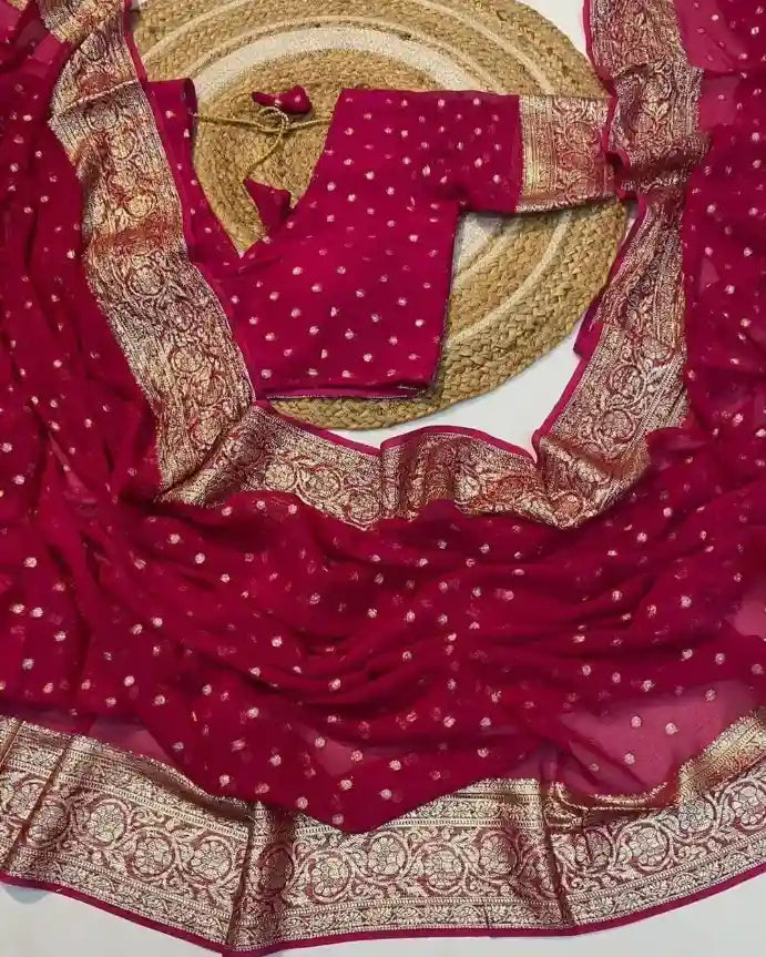 Premium Georgette Banarasi Silk Saree
