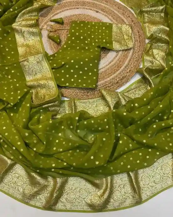 Premium Georgette Banarasi Silk Saree