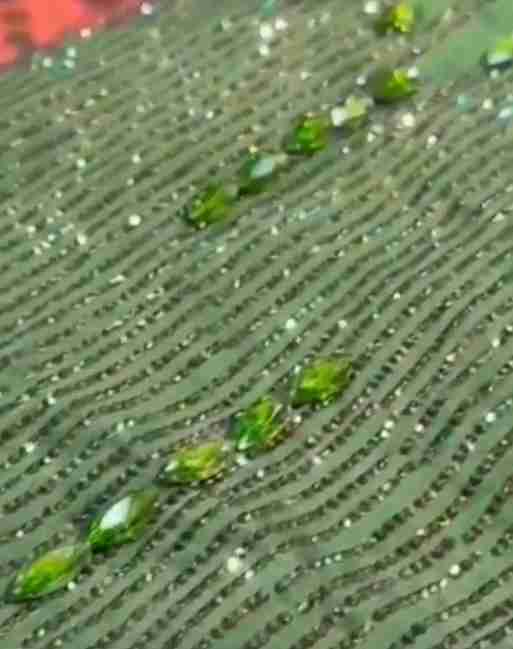 Embroidered Sequins Bronz Saree In Silk