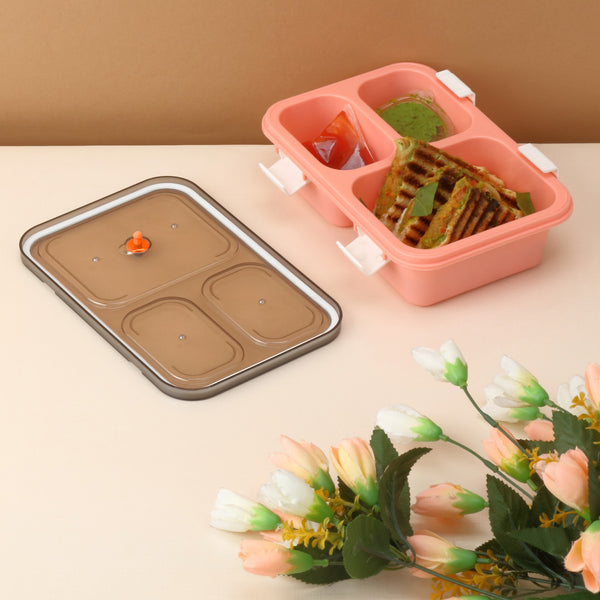 zzz 5627 Plastic Lunch Box For Kids Lunch Box For Kids 3 Compartment Insulated Lunch Box Tiffin Box For Boys Girls School  Office Men (3 Compartment Lunch Box)