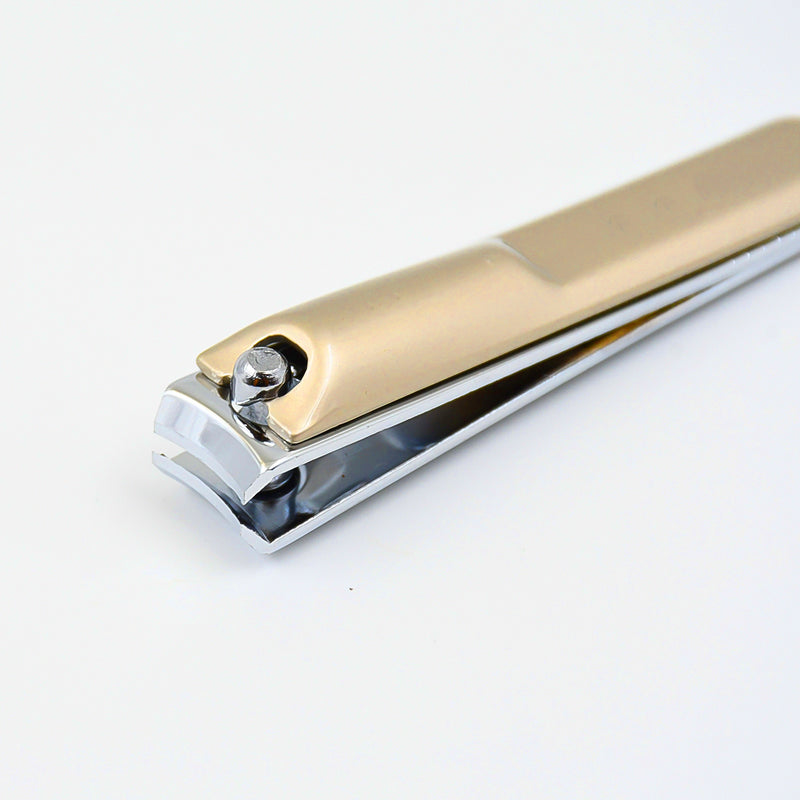 Stainless Steel Folding Portable Large Nail Clippers With Nail File (1 Pc)