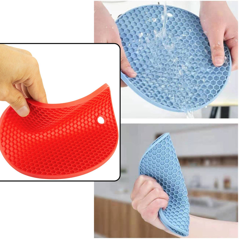 4778 1pc Silicone Hot Mat Used For Breakfast Lunch And Dinner Purposes In Different-different Places.