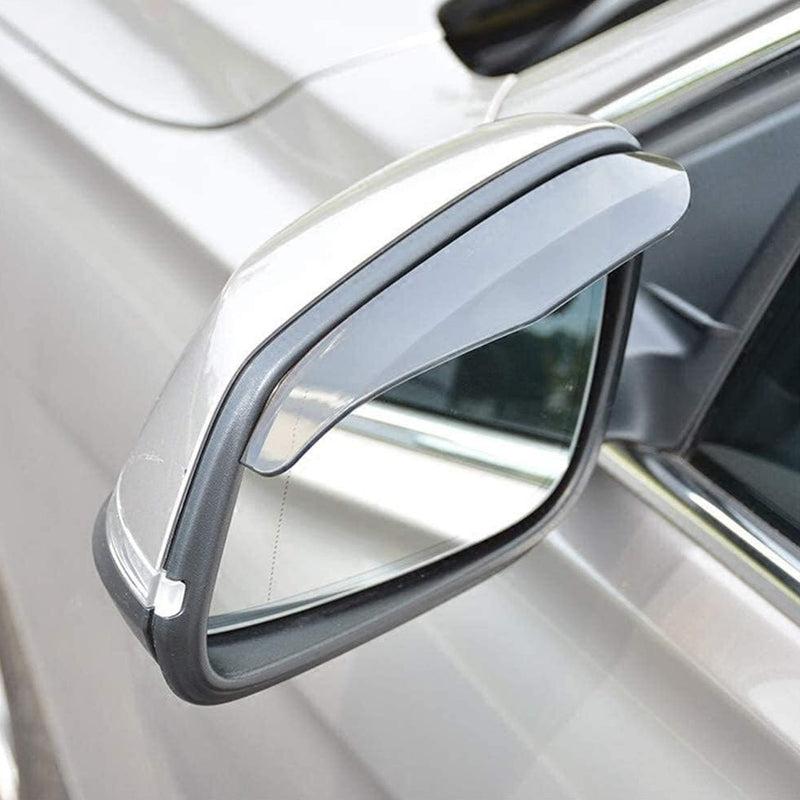 7562 1 Pair Mirror Rain Protector Car Rearview Mirror Rain Blades Car Back Mirror Eyebrow Rain Cover Car Rearview Mirror Eyebrow Covers Flexible Protection Rainproof Decoration Accessories (2 Pcs Set)