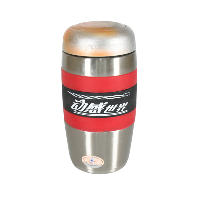 6846 Steel Travel Mugtumblercup Double Walled With Rubber Grip 400ml