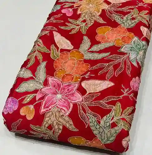 Pure crape saree