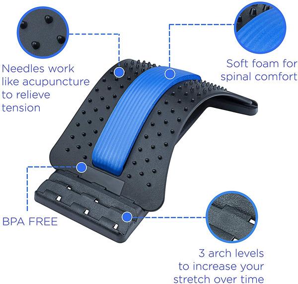 1666 Multi-level Back Stretcher Posture Corrector Device For Back Pain Relief