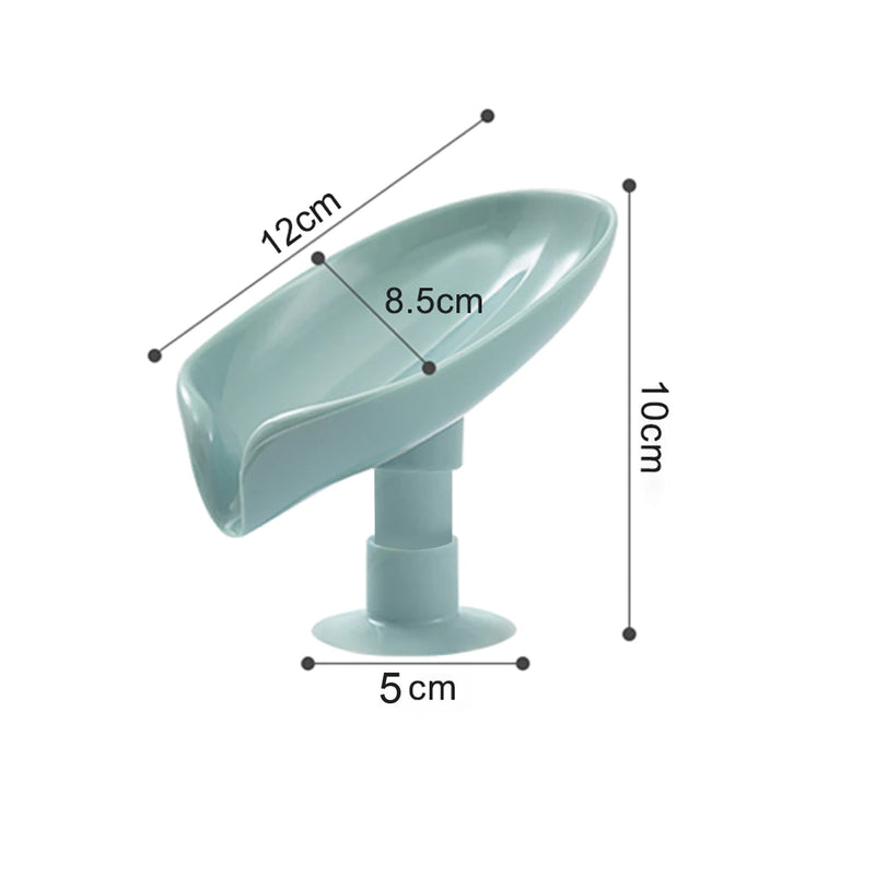 4831 Self Draining Soap Holder For Bathroom Leaf Shape Soap Dish Kitchen Soap Tray