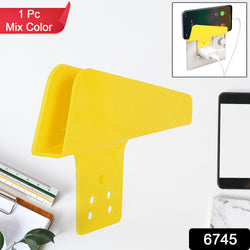 Plastic Secure Mobile Phone Charging Stand Holder (1 Pc  Mix Color)