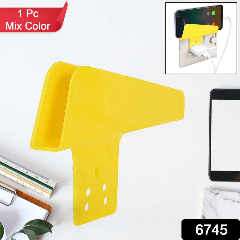 Plastic Secure Mobile Phone Charging Stand Holder (1 Pc  Mix Color)