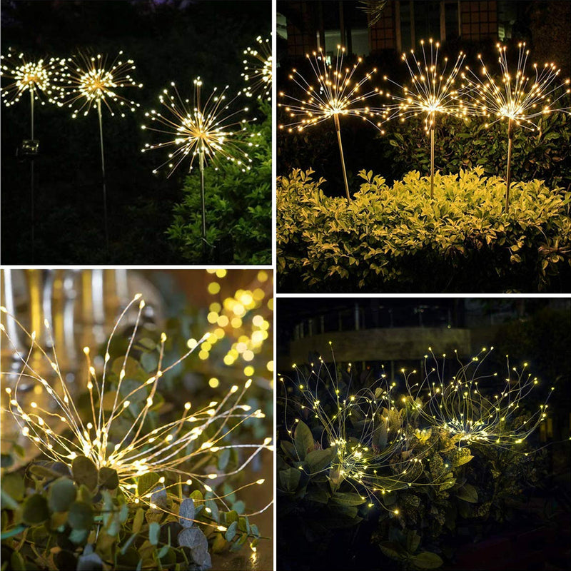 Colorful Multi Led Outdoor Solar Garden Lights (4 Pcs Set)