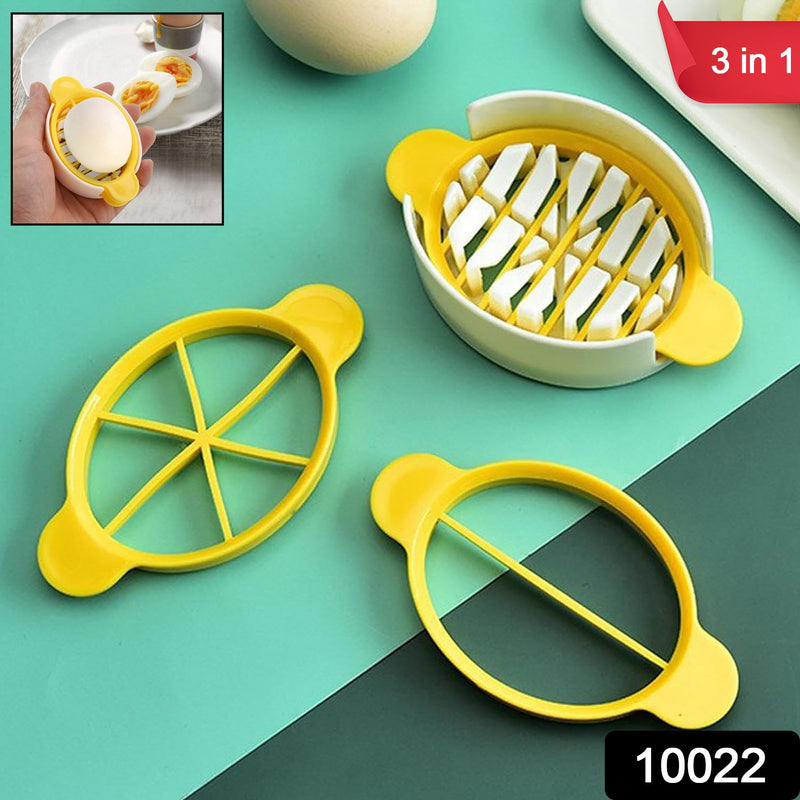 10022 Egg Slicer 3 In 1 Boiled Egg Slicer Egg Slicer Preserved Egg Slicer Home Restaurant Kitchen Tool (1 Pc)