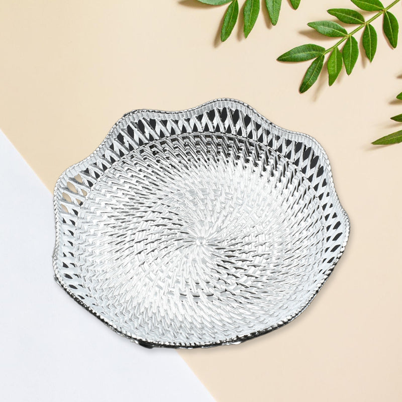 5482 Round Serving Tray Traditional Serving Tray Multipurpose Serving Tray Decorative Serving Platters Mukhwas Serving Tray (1 Pc )