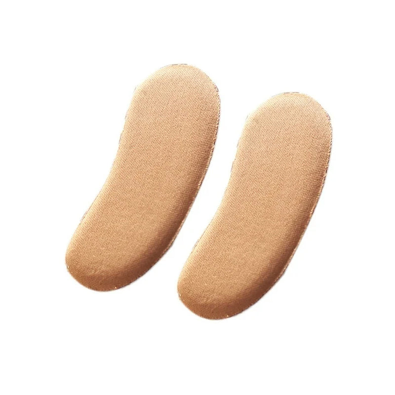 Fabric Sticky Shoe Back Heel Insoles Protector Liner Pads (1 Pair)